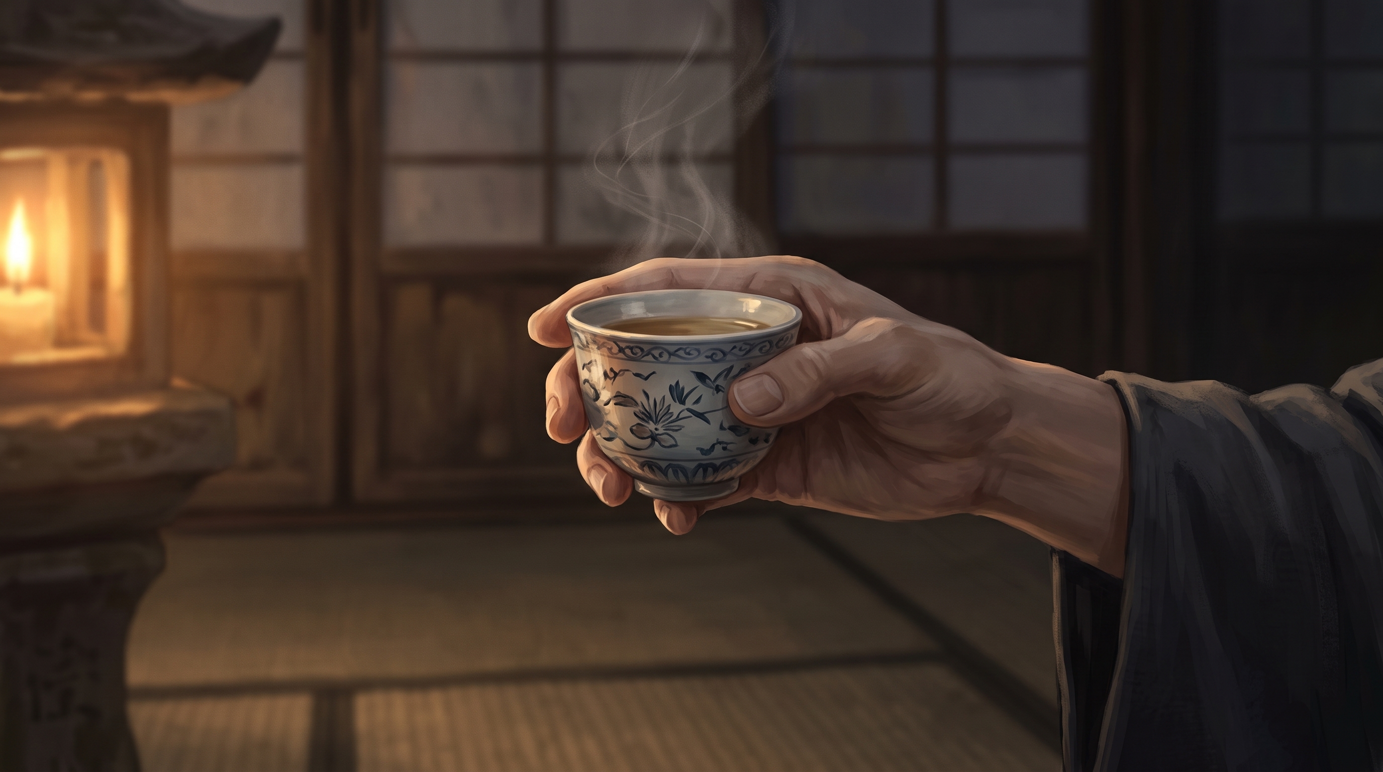 Extended Hand and Teacup